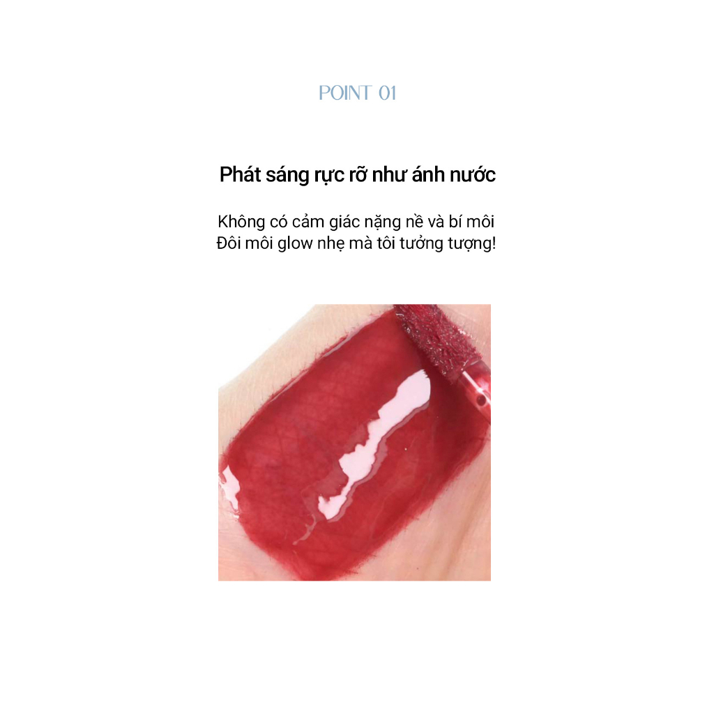 Son Tint Bóng Bbia Glow Lip Tint - 5 Màu 001 002 003 004 005 - 3.2g