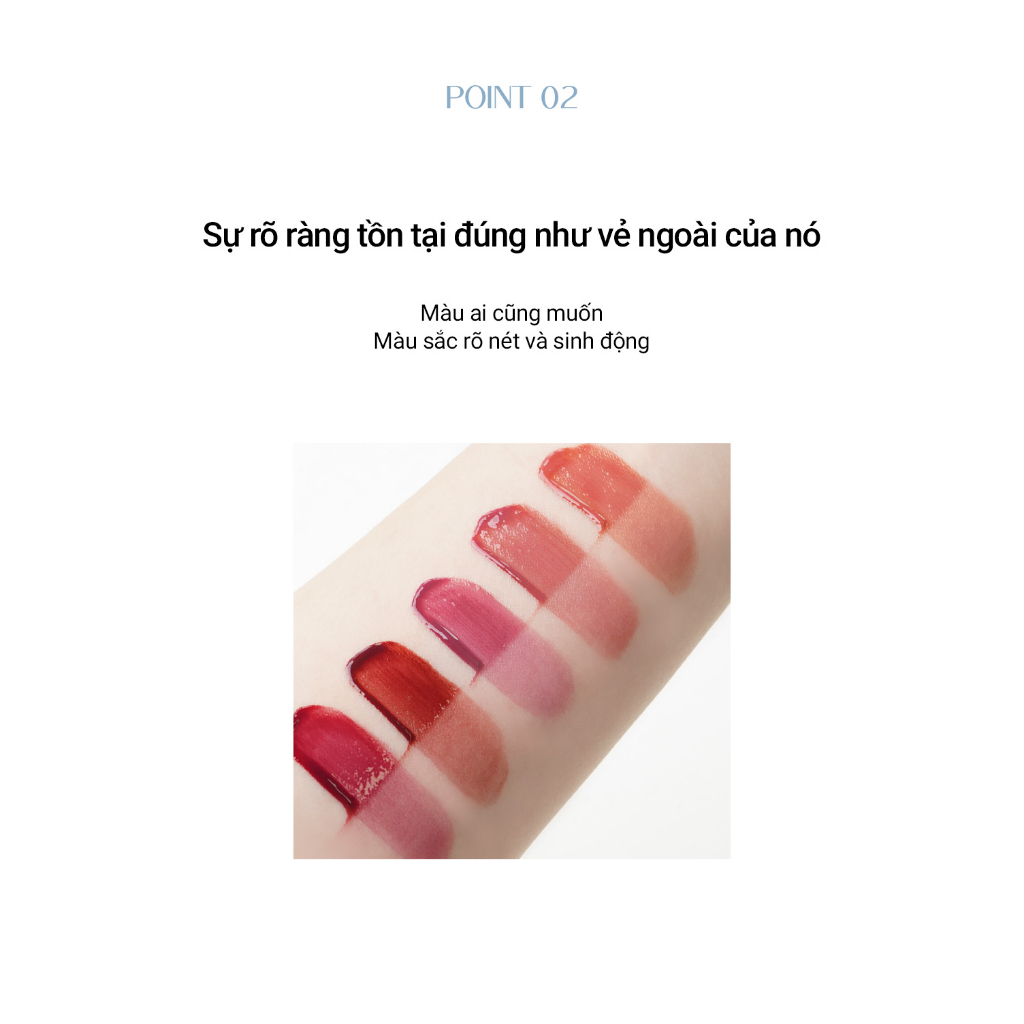 Son Tint Bóng Bbia Glow Lip Tint - 5 Màu 001 002 003 004 005 - 3.2g
