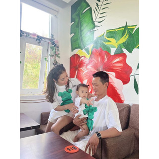 Áo gấu xanh gia đình