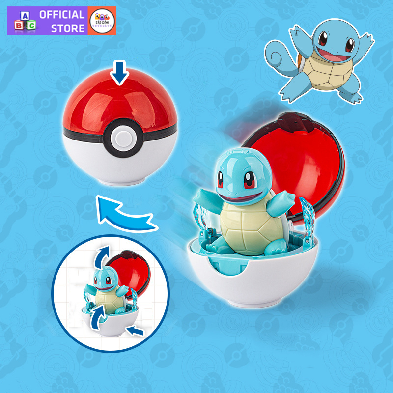 Đồ Chơi Quả Cầu Pokemon Set 6 Thú Pikachu, Charmander, Meow, Bulbasaur, Squirtle Của Satoshi Trong Pokémon