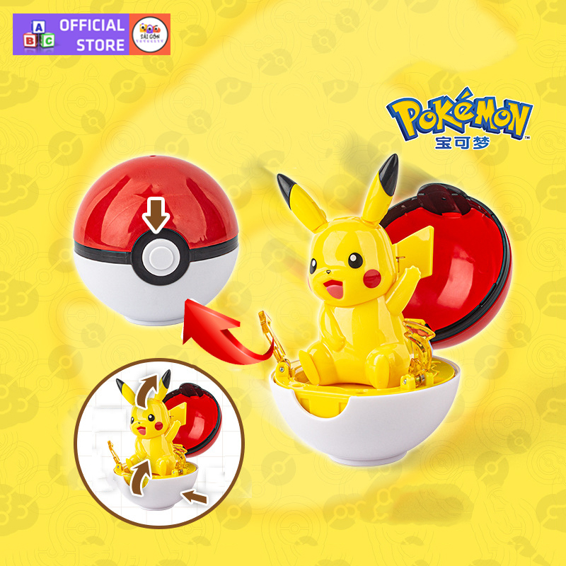 Đồ Chơi Quả Cầu Pokemon Set 6 Thú Pikachu, Charmander, Meow, Bulbasaur, Squirtle Của Satoshi Trong Pokémon