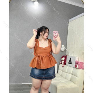 ÁO BBD THẮT NƠ VAI HỞ LƯNG [TNT SHOP BIGSIZE 60KG 90KG]