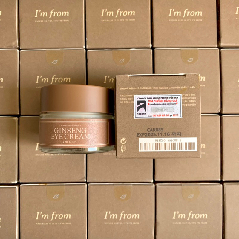 DATE 2025 Kem dưỡng mắt và da mặt I'm from Ginseng Eye Cream 30g