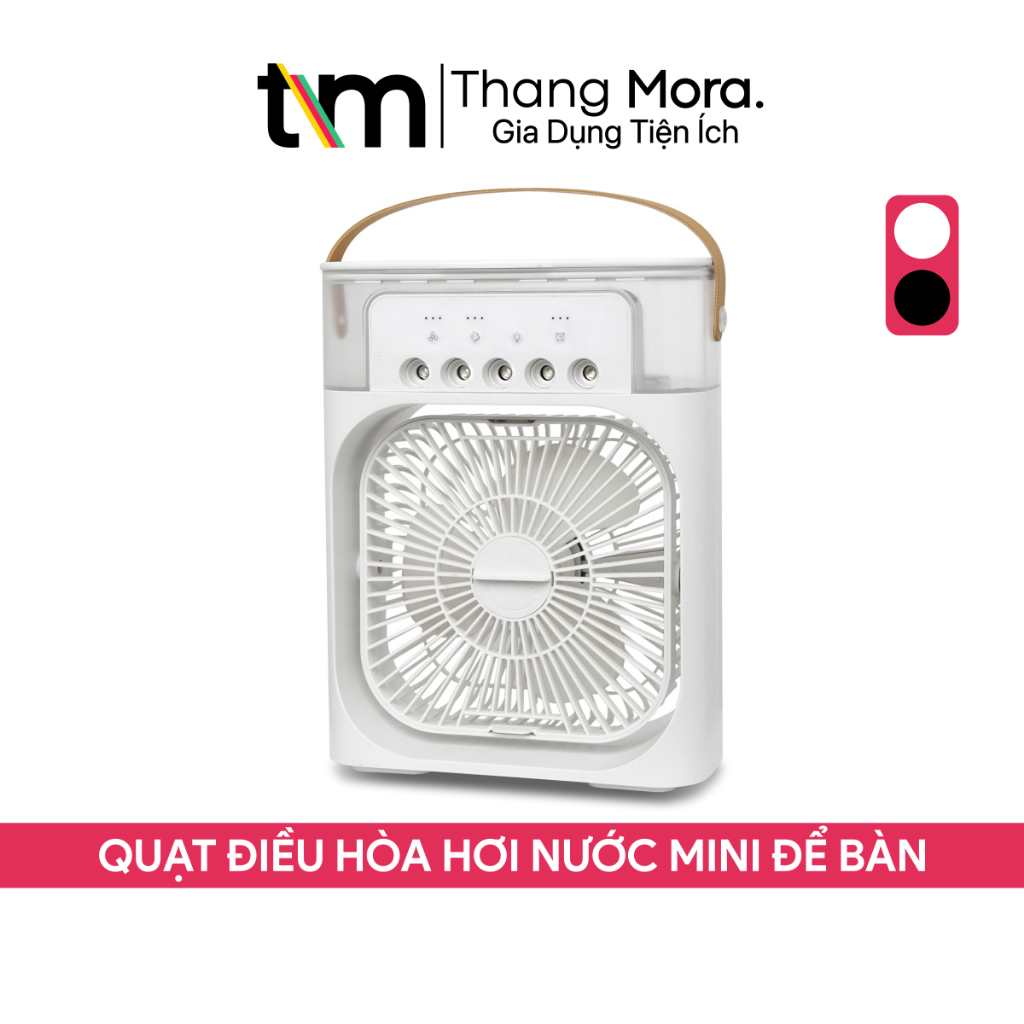 Quạt tích điện phun sương hơi nước mini để bàn cao cấp thông minh