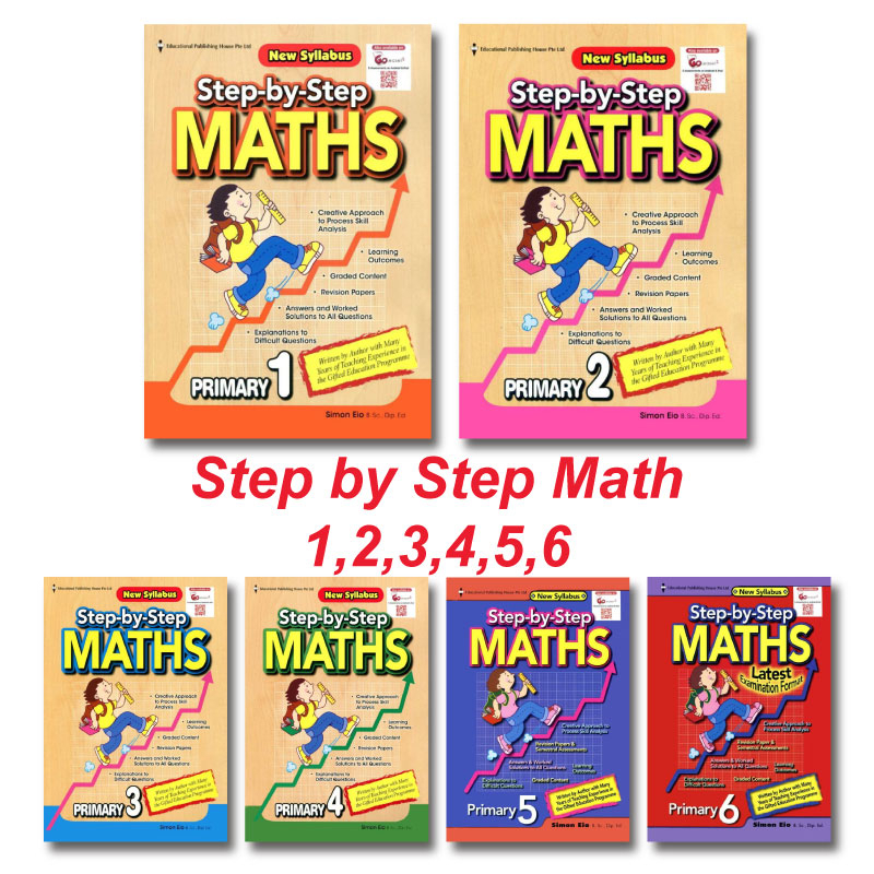 [ Toán Sing ] Step by Step Math -  1,2,3,4,5,6 -  bản đẹp khổ A4