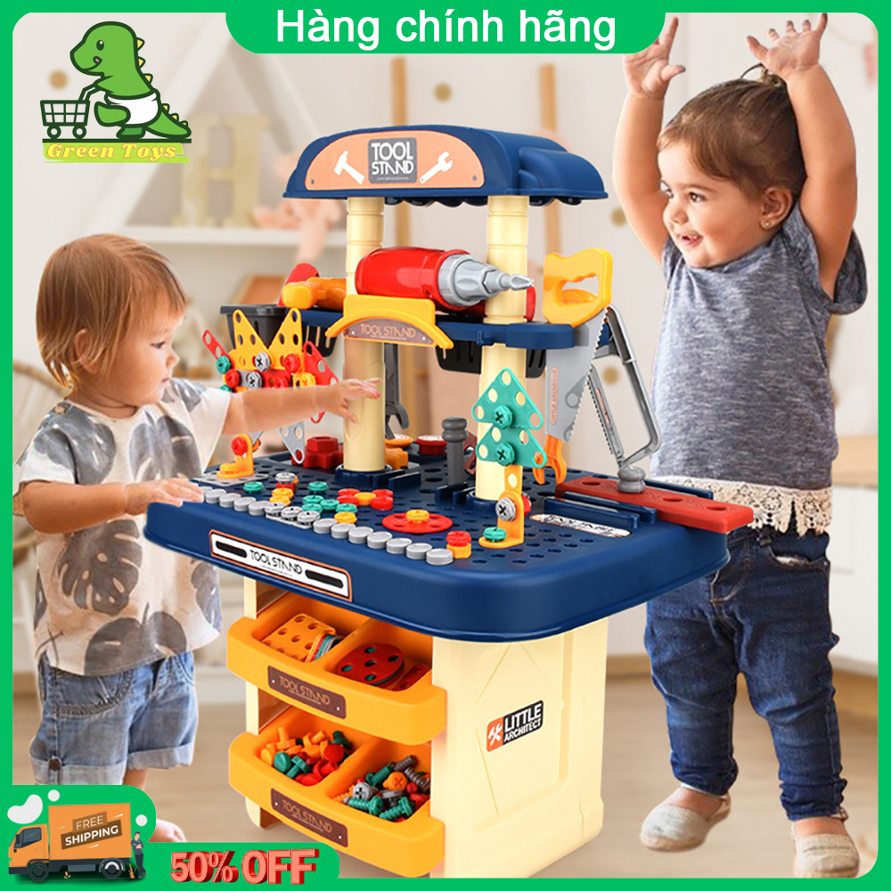 Đồ chơi trẻ em bàn sửa chữa với 246 mô hình dụng cụ. Giúp trẻ tự tin sáng tạo những thiết kế sửa chữa đầy sáng tạo