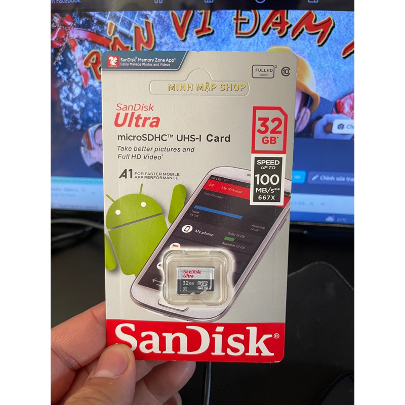 Thẻ nhớ MicroSDHC SanDisk Ultra 16G,32G,64G Speed 100Mb/s