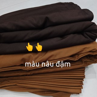 Vải Kate Silk Màu Nâu Chùa