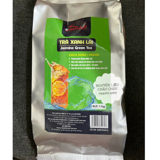 Trà xanh hương nhài vinsaf gói 1kg - hương thơm nhẹ, vị ngọt dịu ít chát làm trà chanh thơm ngon- bách hóa nguyên liệu