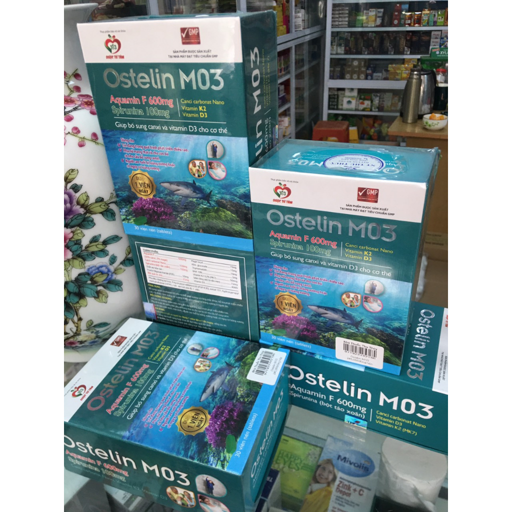 OSTELIN M03 bổ sung canxi và VitaminD3 dành cho trẻ nhỏ,phụ nữ mang thai và cho con bú &người cao tuổi nguy cơ loãngxươn