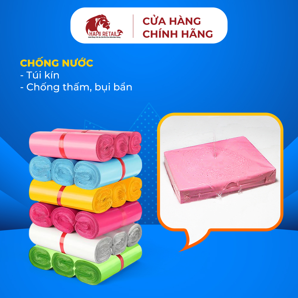 Túi Gói Hàng Niêm Phong 28x42 HAPII RETAIL Loại Dày 3 Lớp Dai Hơn.