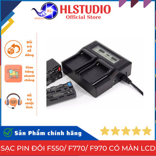 Sạc pin đôi F550/ F770/ F970 có màn LCD HL Studio
