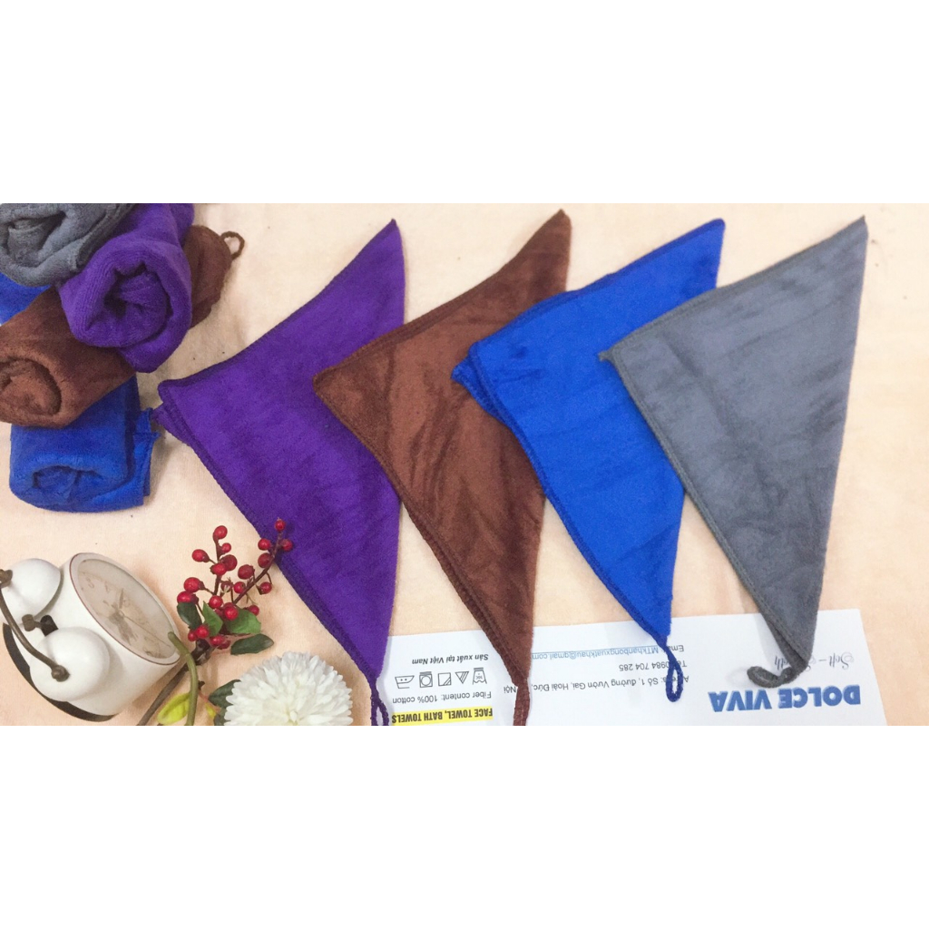 Khăn đa năng 25x25 làm nail làm móng lau ô tô bàn kính (hình vuông có móc treo) Sợi microfiber