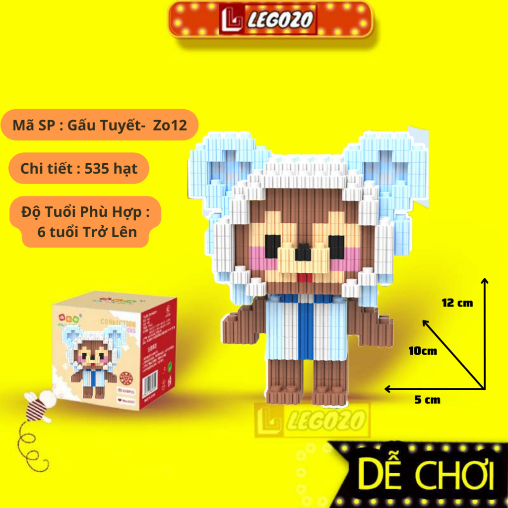 Lego Mini Mô Hình Lắp Ráp Lego Bearbrick Giúp Bé Có Thể Lắp Ghép 3D Và Sáng Tạo Trò Chơi Lắp Ghép