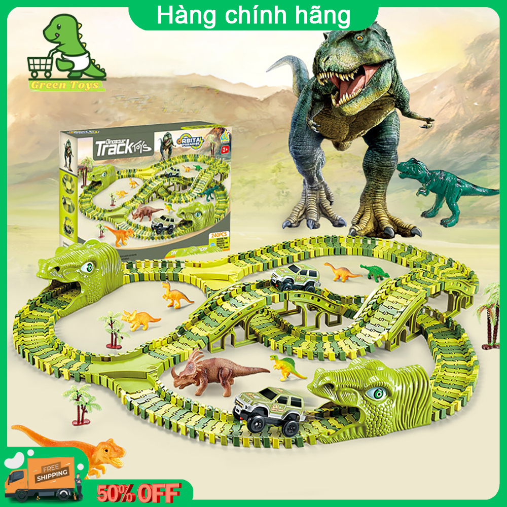 Đồ chơi trẻ em đường ray khủng long, lắp ráp đường đua khủng long cỡ lớn, cho bé thoả sức vui chơi sáng tạo, lành mạnh