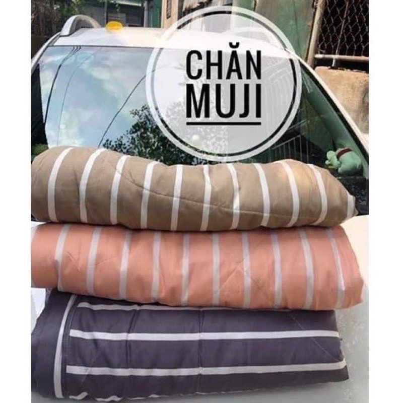 💥💥 HOT DEAL💥💥Chăn Hè Muji, Chăn Cotton Đũi Kẻ Muji Siêu Mềm, Thoáng Mát, Mẫu Mới Dành Cho Mùa Hè