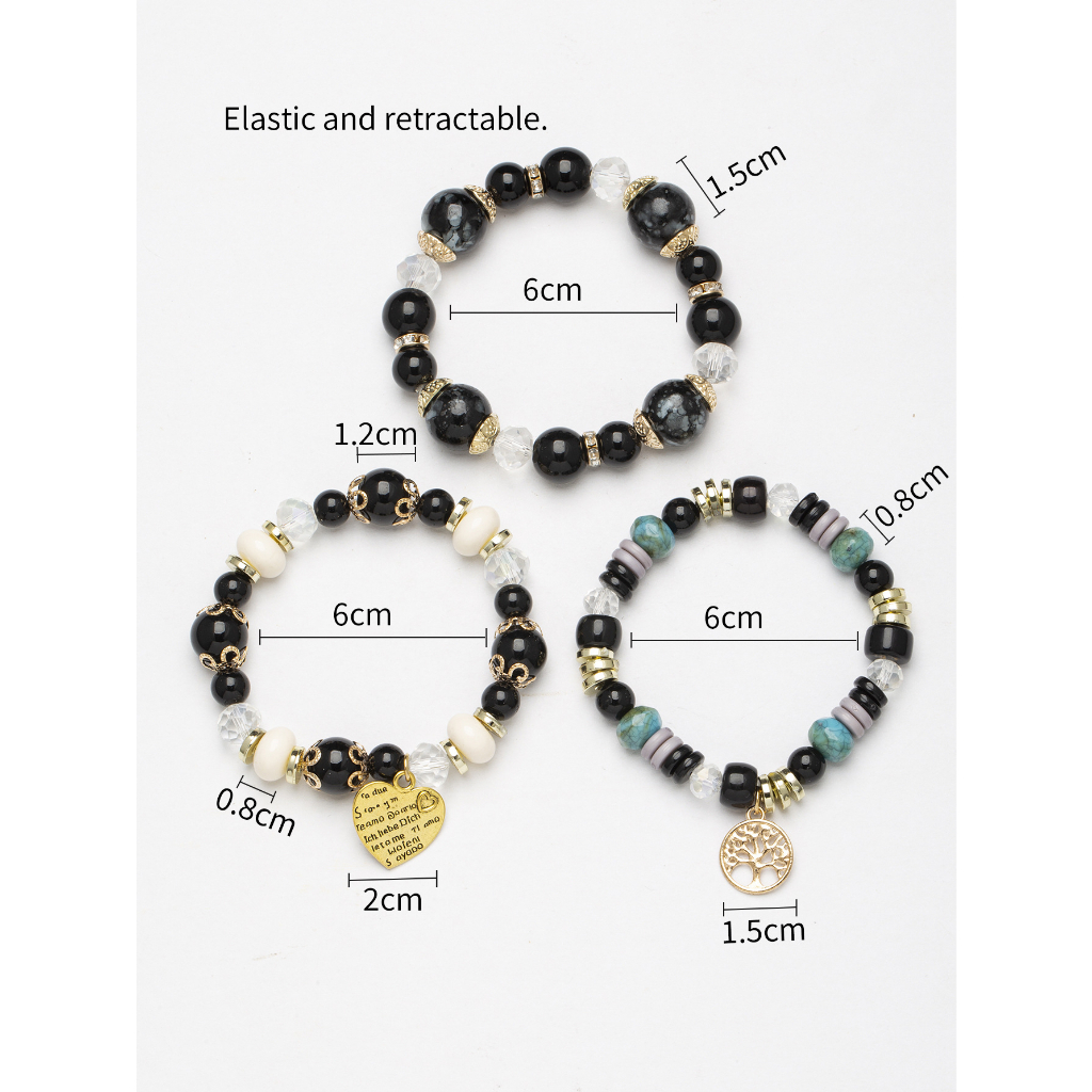 Set vòng tay boho phối đá nhiều mẫu vòng hạt đá