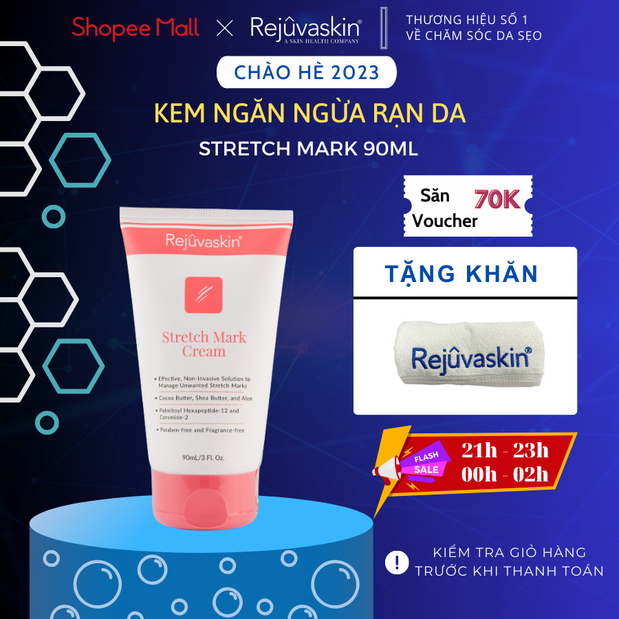 Kem ngăn ngừa và làm mờ rạn da REJUVASKIN Stretch Mark Cream 90ml