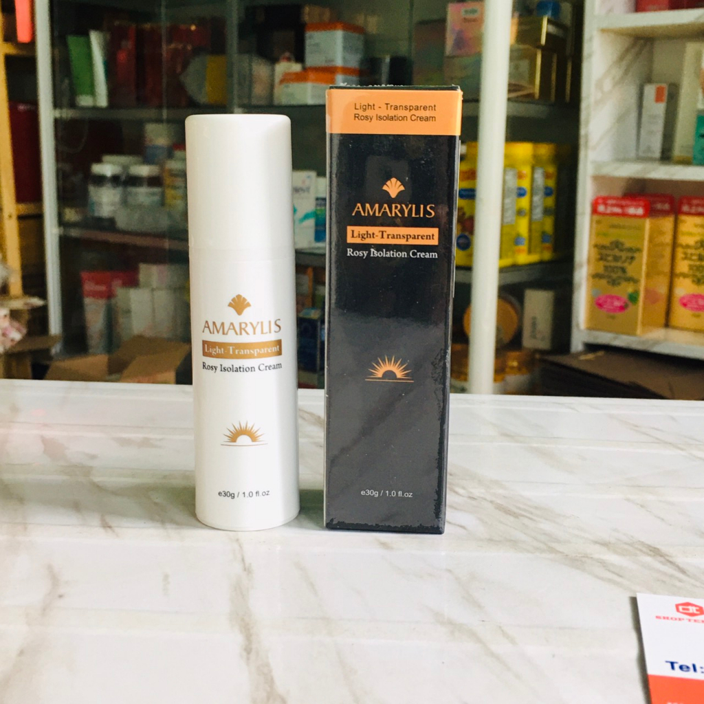 Kem Chống Nắng Amarylis Light Transparent Rosy Isolation Cream 30g - vừa chống lão hoá, trang điểm, dưỡng da