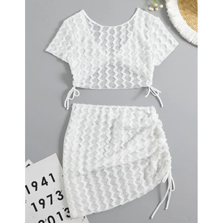 [ORDER SHEIN] Set Khoác Ngoài Đi Biển Thắt Nút