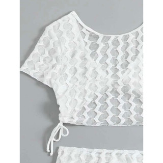 [ORDER SHEIN] Set Khoác Ngoài Đi Biển Thắt Nút