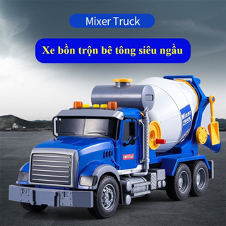 XE TRỘN BÊ TÔNG CỠ ĐẠI CAO CẤP MIXER TRUCK TOYSTAR CÓ ĐÈN, ÂM THANH, XOAY BỒN CHO BÉ
