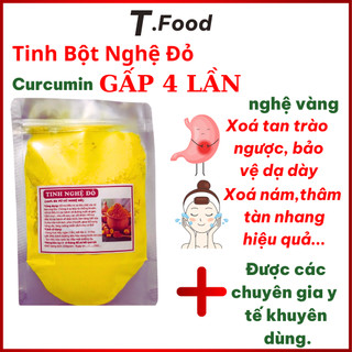 Tinh bột nghệ, tinh bột nghệ đỏ nguyên chất thủ công T.Food 500gram đã kiểm nghiệm.