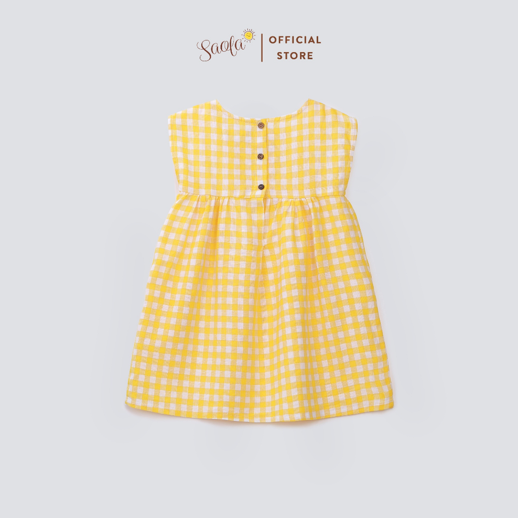 Đầm Babydoll Sọc Dọc Chất Linen Thoáng Mát - MARTHA DRESS - DRL024 - SAOLA KIDS CLOTHING