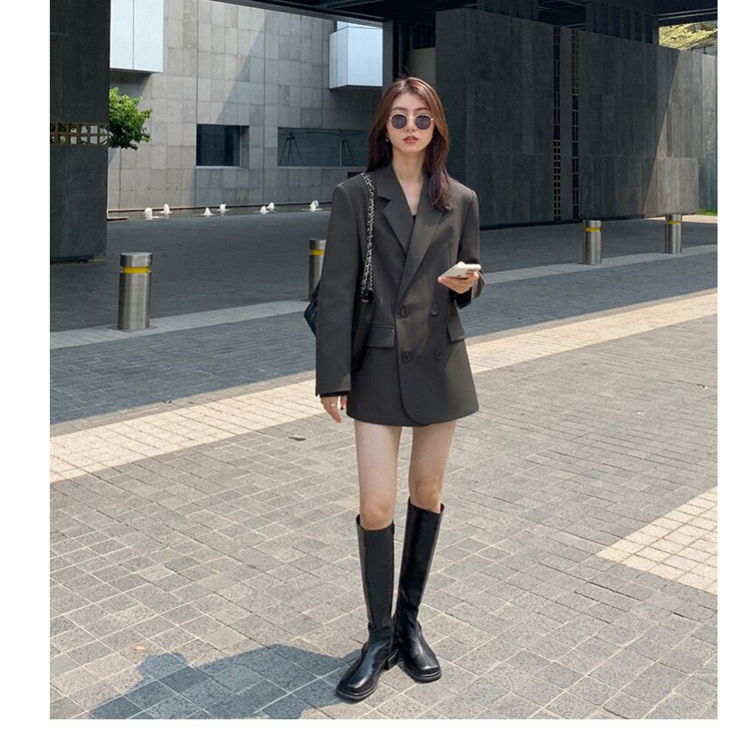Ảnh thật 4 hình cuối-HC882.Áo blazer thời trang oversize xuân thu Hàn Quốc