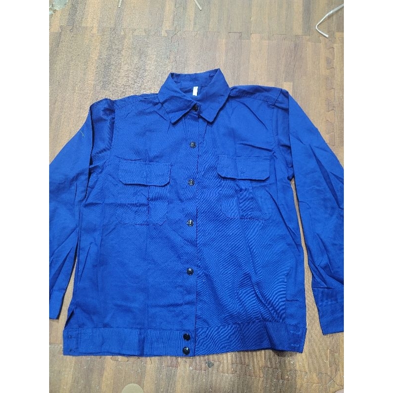 Áo Bảo hộ lao động màu xanh công nhân hàng kaki loại 1