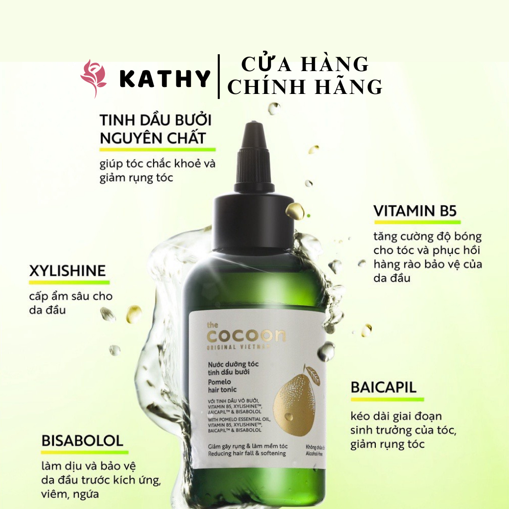 PHIÊN BẢN NÂNG CẤP - Nước dưỡng tóc tinh dầu bưởi Cocoon giúp giảm gãy rụng & làm mềm tóc 140ml