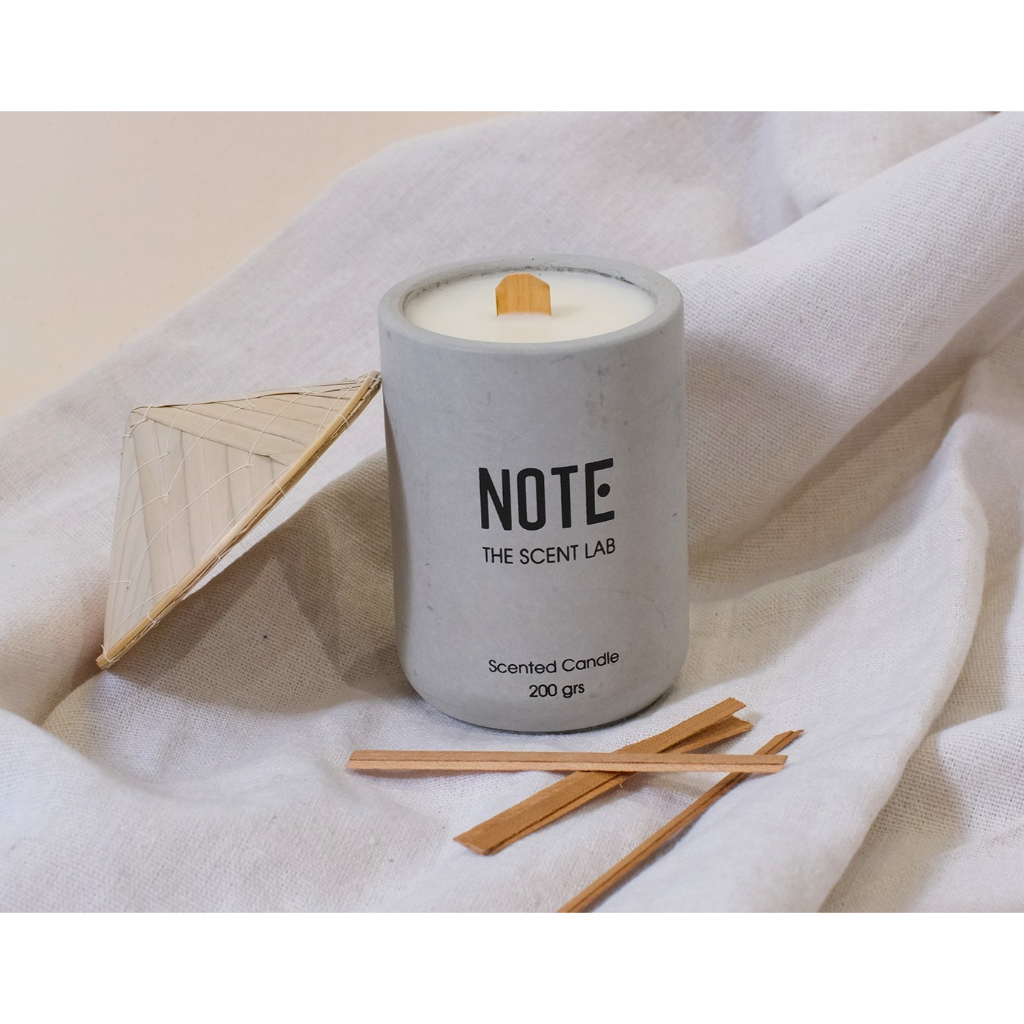 Mua Nến thơm cao cấp NOTE Lọ xi măng 200g và 500g - 100% sáp ong, bấc ...