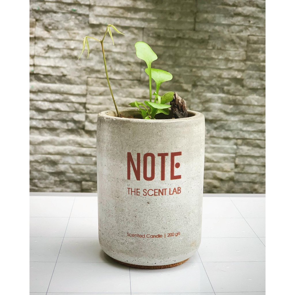 Mua Nến thơm cao cấp NOTE Lọ xi măng 200g và 500g - 100% sáp ong, bấc ...
