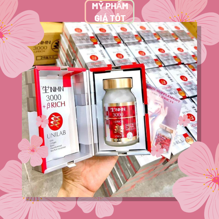 Viên Uống Trẻ Hóa NMN 3000 BRich Viên Uống Bổ Sung Collagen Chống Lão Hóa Nhật Bản Lọ 60 Viên