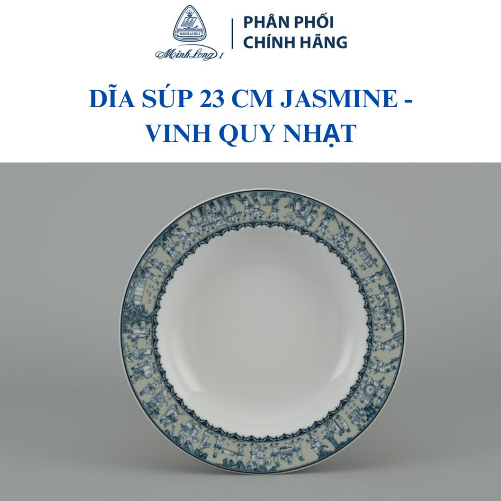 Dĩa súp 23 cm – Jasmine – Vinh Quy Nhạt - Gốm sứ cao cấp Minh Long 1