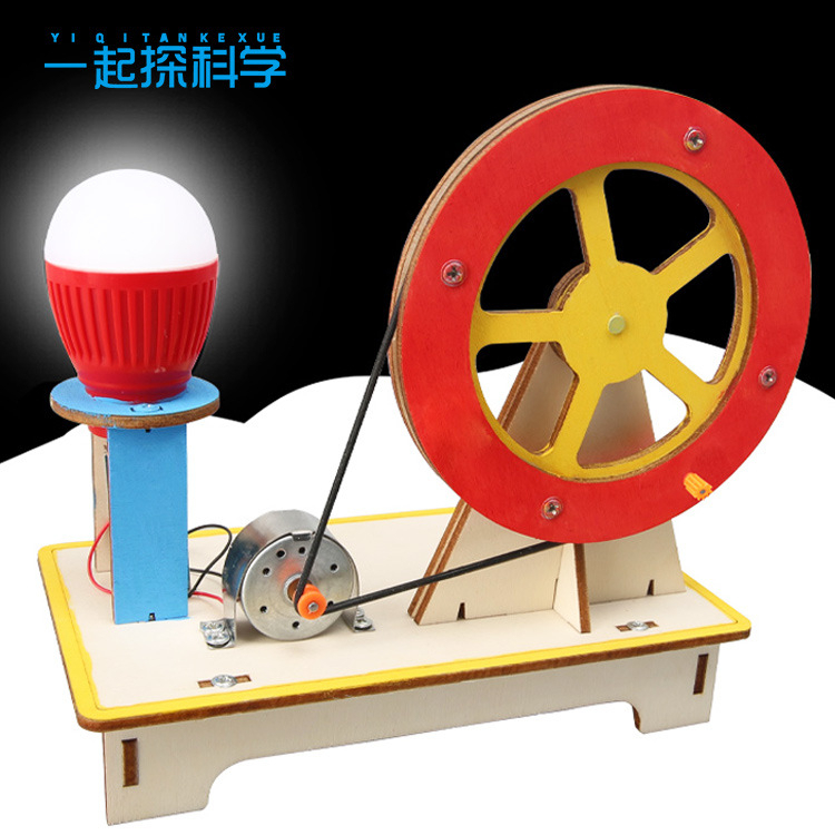 Đồ Chơi STEM, Mô Hình Máy Phát Điện Quay Tay, Đồ Chơi Thông Minh