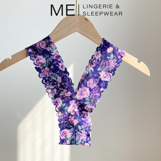 Quần lót nữ lọt khe ren gợi cảm không lộ viền chữ Y lót cotton có size tím hoa hồng Melingeri & Sleepwear