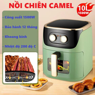 [Mã 99ELHA giảm 7% đơn 300K] NỒI CHIÊN KHÔNG DẦU CAMEL 12L KHOANG KÍNH