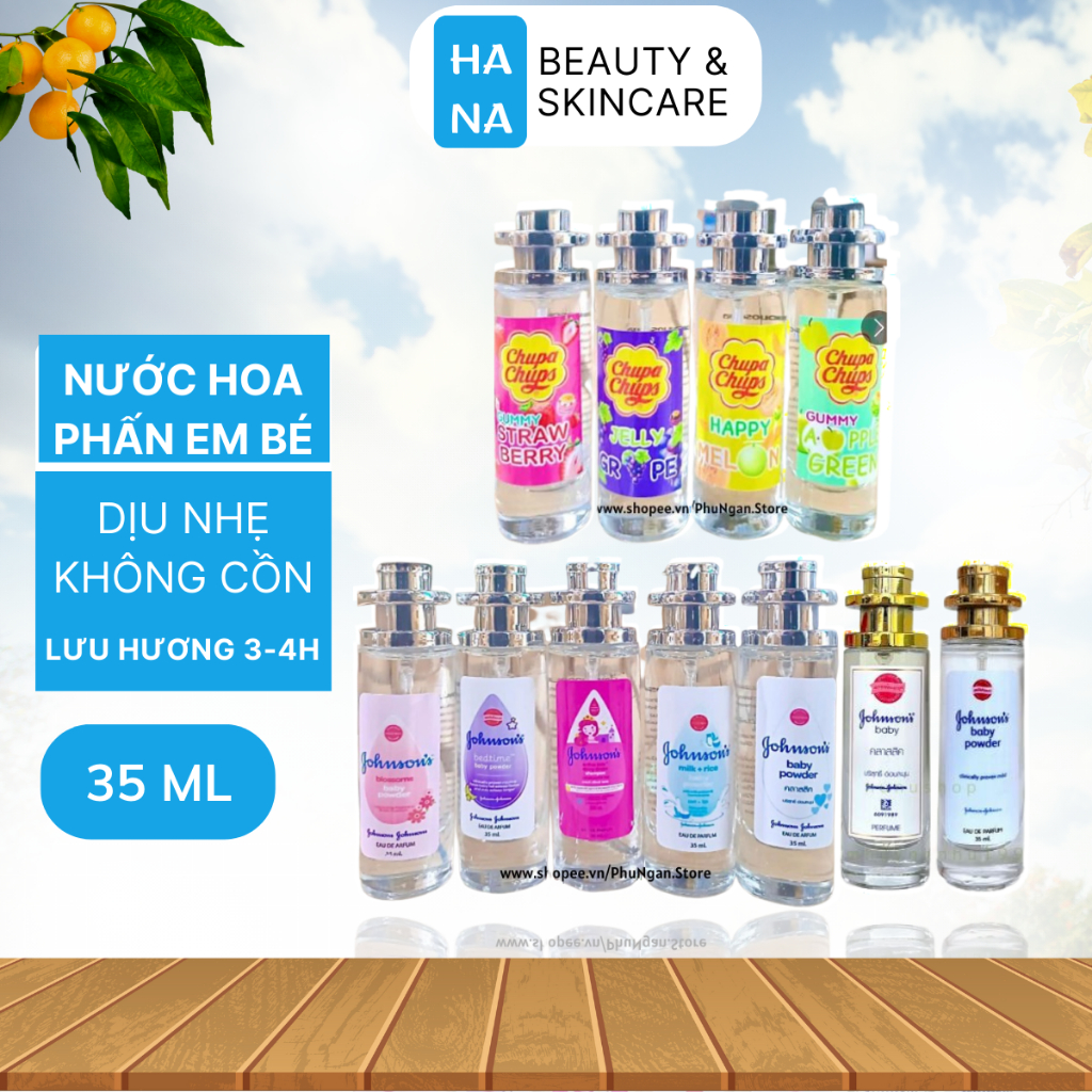 Nước hoa Johnson baby Hương Phấn Em Bé Dịu Nhẹ Thái Lan 35ml Lưu Hương Lâu - HANA
