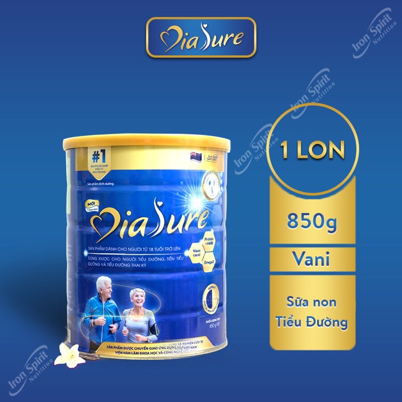 Sữa Non Diasure 850g (Nano Canxi) - Sữa Chuyên Dùng Cho Người Tiểu Đường