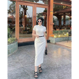 (SHOP NÀNG BÉO BIGSIZE 50KG ĐẾN 90KG ) set chân váy midi đi chơi (kèm nịt)