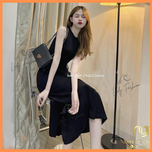 Váy Maxi Nữ Dáng Dài Ba Lỗ Sát Nách Vải Cotton Co Giãn 4 Chiều Cổ Tròn Sang Chảnh Nhẹ Nhàng