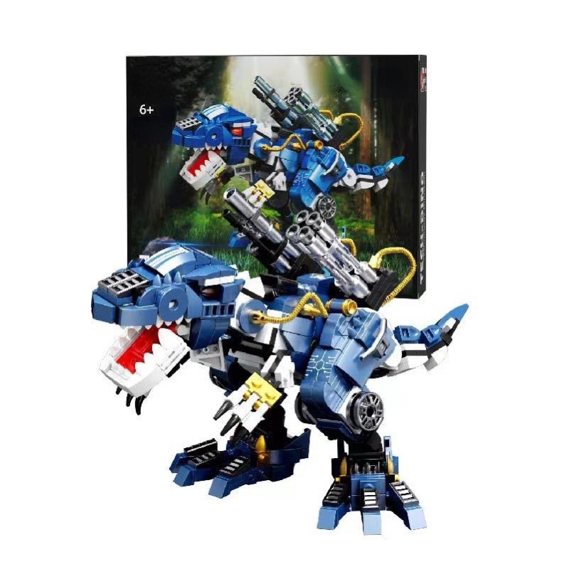 Lắp ráp xếp hình 2104 - Mô hình khủng long bạo chúa T-REX chiến đấu