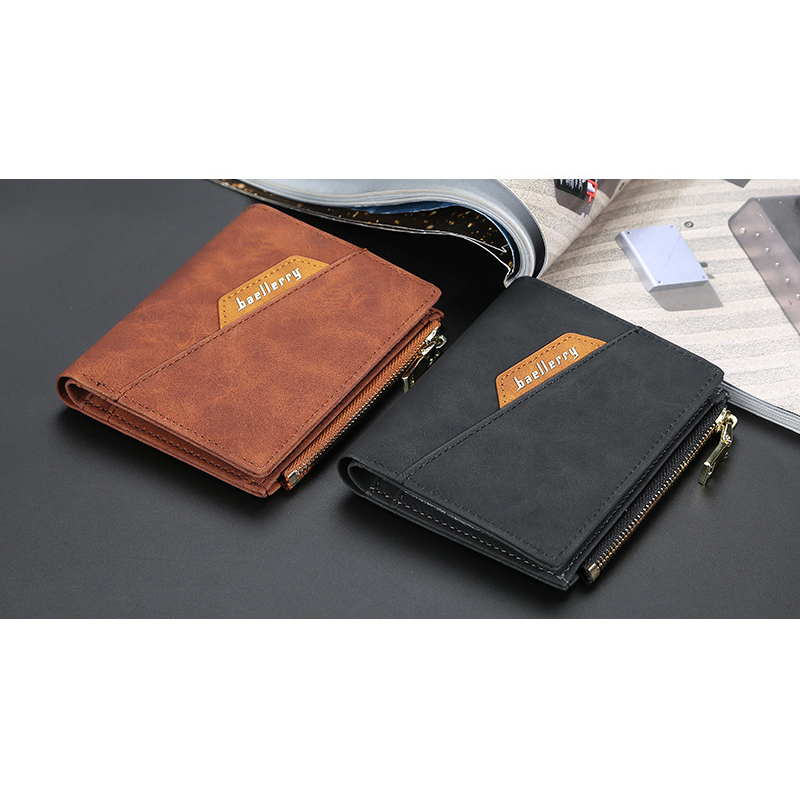 Ví Da Nam BAELLERY Cực Chất,Bóp Nam Da Lộn Cầm Tay Thời Trang Hàn Quốc Hot Trend
