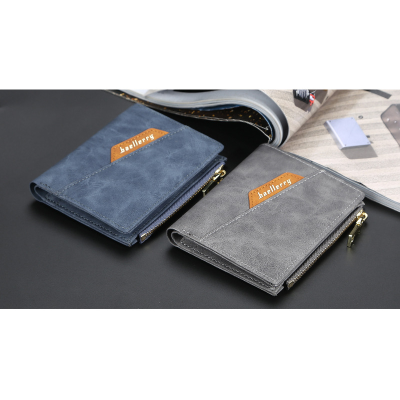 Ví Da Nam BAELLERY Cực Chất,Bóp Nam Da Lộn Cầm Tay Thời Trang Hàn Quốc Hot Trend