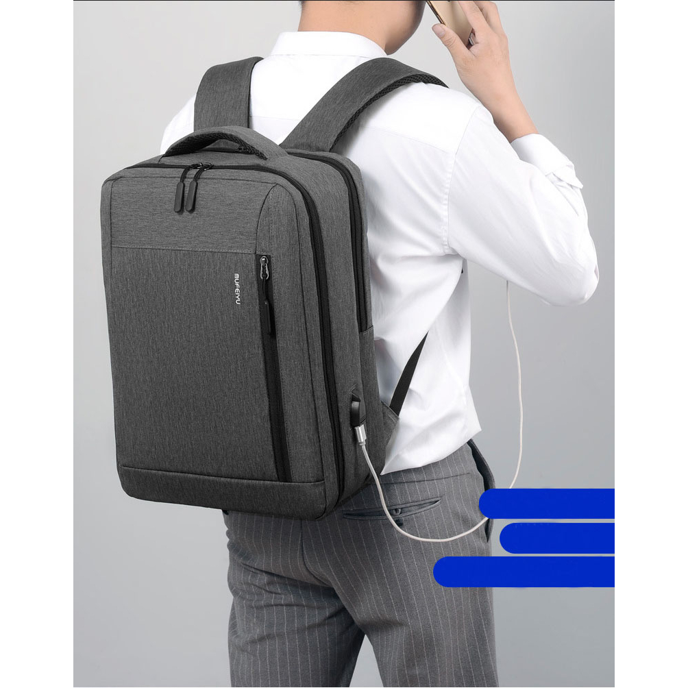 Balo nam đựng laptop 15,6 inch, kiểu dáng công sở nhỏ gọn, túi đi làm, đi học cho học sinh nam nữ