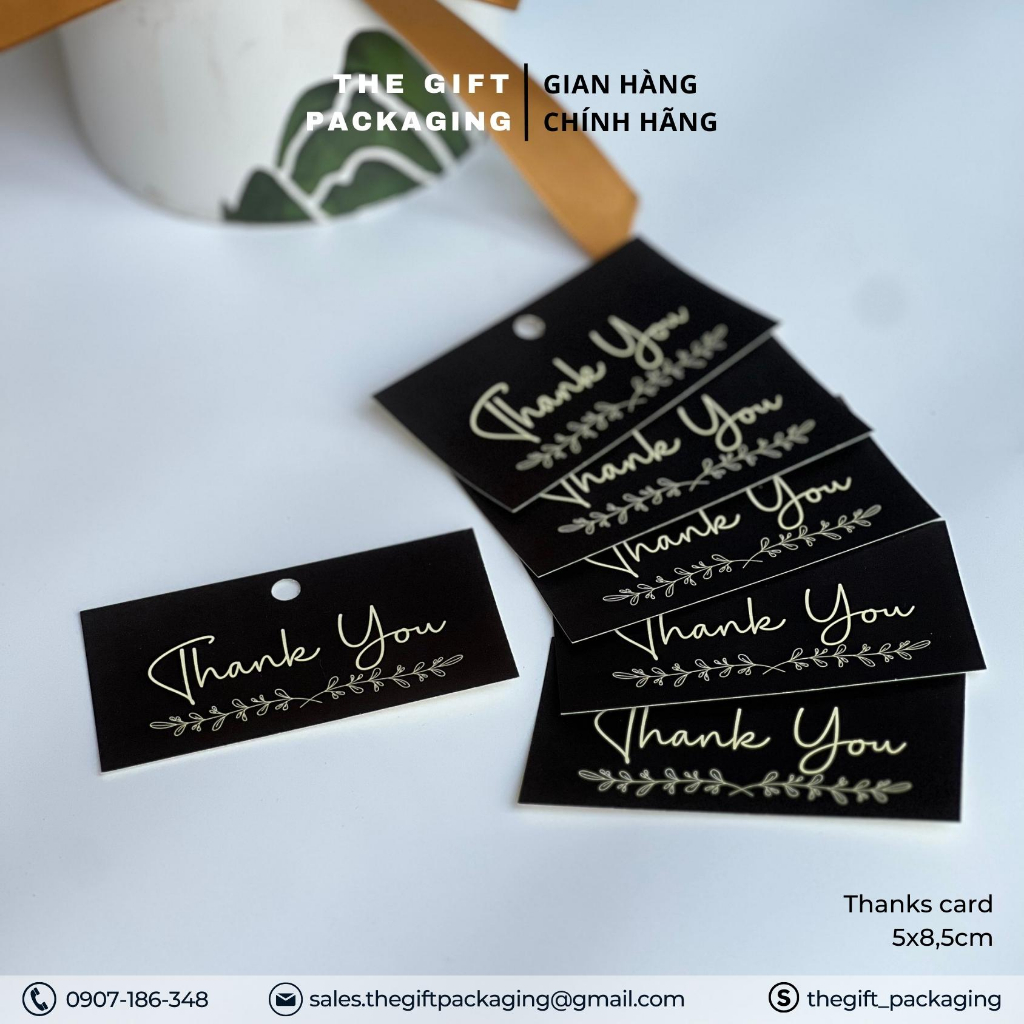 Thư cảm ơn  để trống thông tin shop - The Gift Packaging