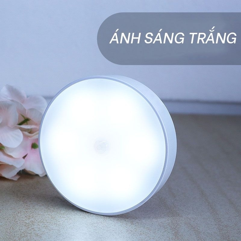 Đèn cảm biến chuyển động, Đèn Led tròn cảm ứng dán tường thông minh không dây dán tủ quần áo, cầu thang | BigBuy360 - bigbuy360.vn
