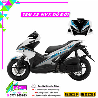 Tem rời dán xe nvx yamaha mẫu tem chỉ 155 i 04 i decal dán xe nvx cao cấp chống nước - bền màu cho v1 v2
