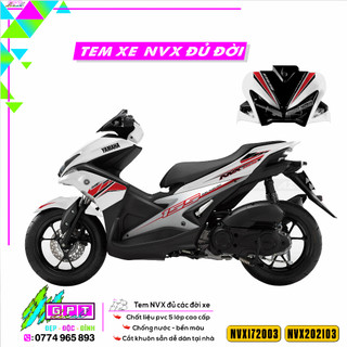 Tem Rời Dán Xe NVX Yamaha Mẫu Thể Thao 155 I 03 I Decal Dán Xe NVX Cao Cấp Chống Nước - Bền Màu Cho V1 V2